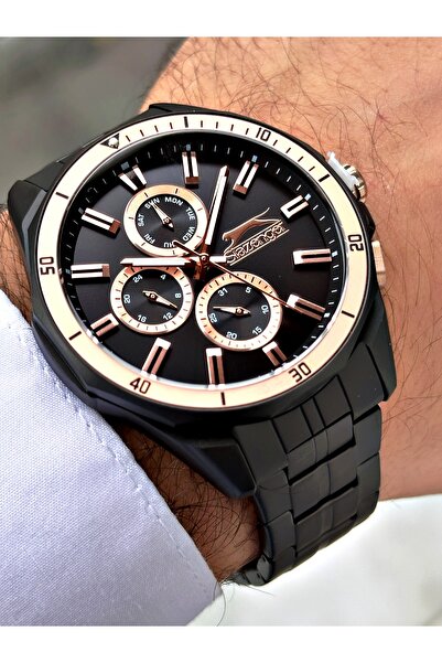 Slazenger Fonksiyonları Aktif 5 Atm Su Geçirmez Çelik Kordon Erkek Kol Saati ...