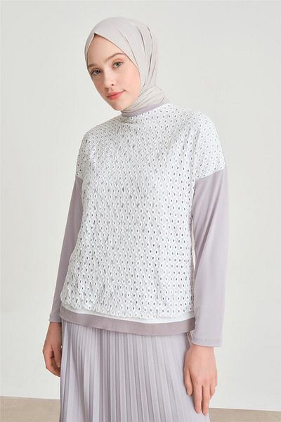 Armine Gray Skirt Set - 24Yd4410 Model