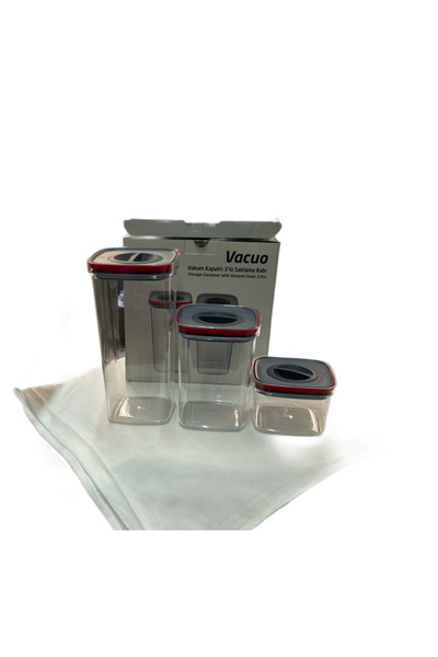 Proff 3-Piece Storage Container with Vacuum Cover