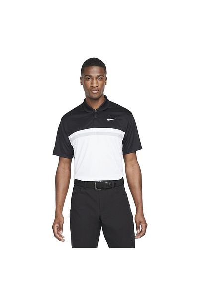 Nike Victory Golf Dri Fit Men's Black Classic Collar Polo T-Shirt
