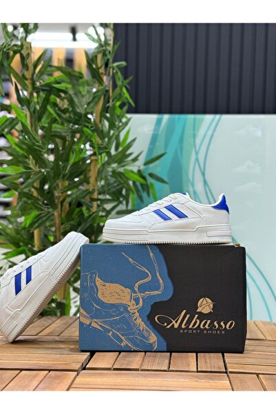 albasso Çift Çizgili Sneaker Konforlu Rahat Şık Unisex Günlük Spor Ayakkabı