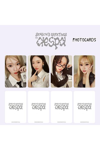 Kpop Dünyasi Aespa'' 2025 Season's Greetings'' Photocards Set - a