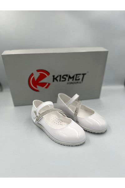 kismet kundura copil balerină albă cu bandă ortopedică completă sezon nou