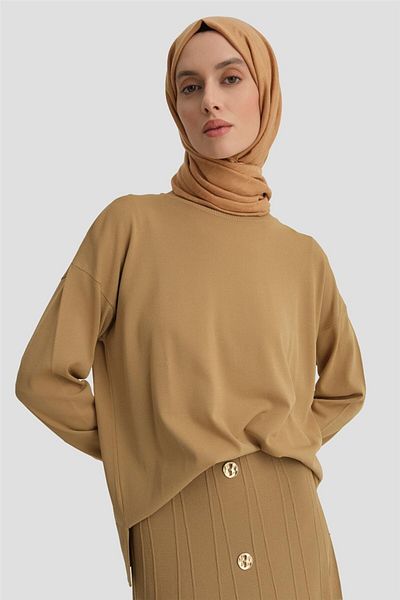 Armine Tan Knitwear Set - 24Kd2001 Model