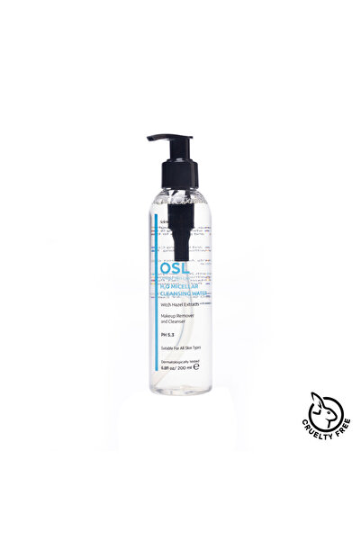 OSL Omega Skin Lab OSL H2O Micellar Cleansing Water 200ML, Daily Face Cleanser with Witch Hazel Extract, Gentle and Eff