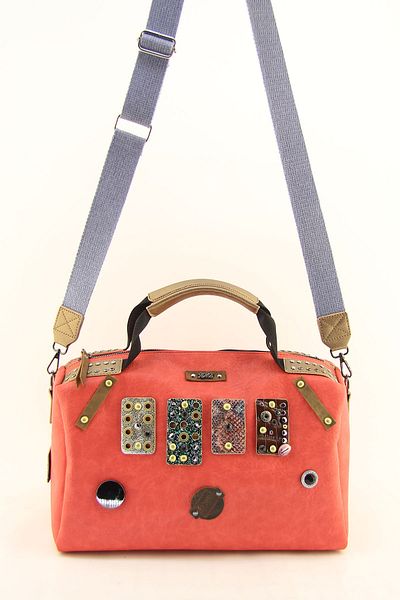 HNB Women's Pomegranate Flower Stone Cylinder Casual Shoulder Bag