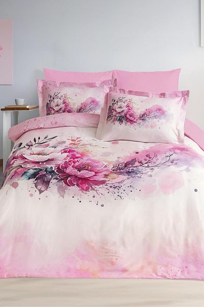 Altınbaşak Kate Double Satin Digital Duvet Cover Set
