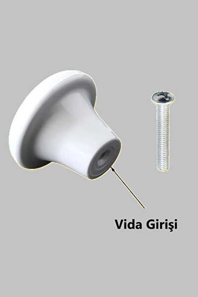 NUBLADO Furniture Kitchen Drawer Cabinet Cabinet Lid Handle Handle Handles White Mushroom Button Hard Plastic 10 Pcs