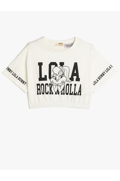 Koton Μπλουζάκι Lola Bunny με κοντομάνικο βαμβακερό Crop T-shirt