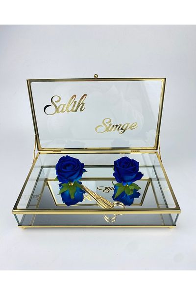 CyzHome Elm Glass Box Promise Engagement Tray