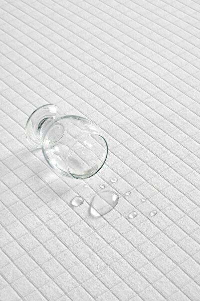 Loselya New Generation Micro Checkered Fitted Waterproof White Mattress Protector Mattresses