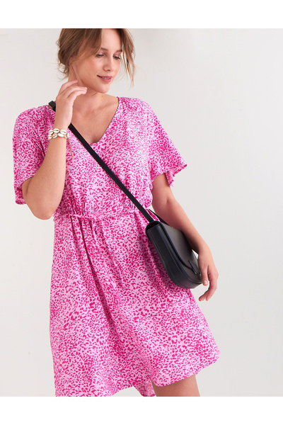 Marks & Spencer Kısa Kollu Desenli Mini Elbise
