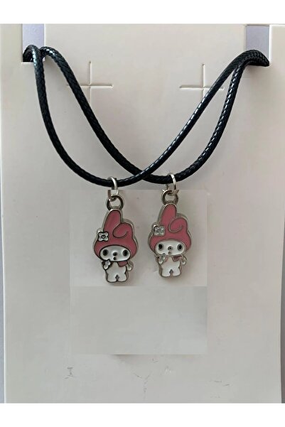 İYİ MODA 2 Adet My Melody Ve Kuromi Best Friends Bff Ipli Ikili Kolye Arkadaş...