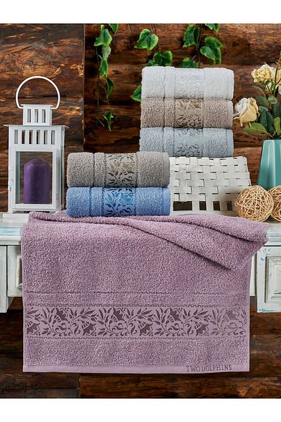 Two Dolphins Mari Set of 6 30*50 Hand Towels Kitchen & Guest Towels