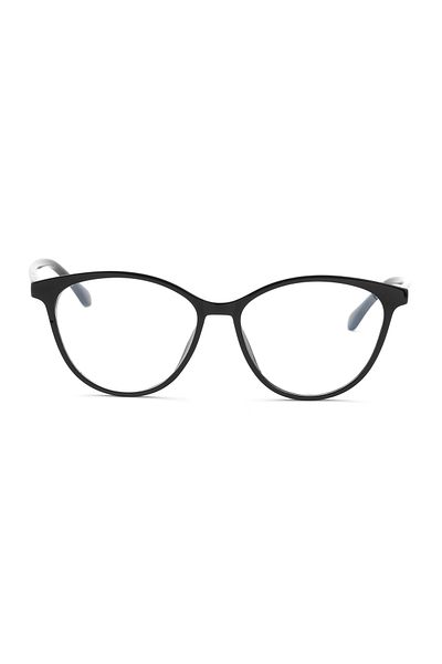 TomyHelf Cat Eye Design Thin Rim Black Blue Light Protection Round Glasses