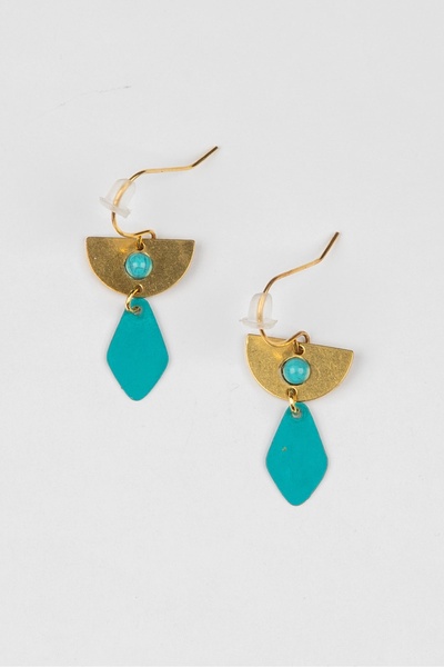 Lila Rosa أقراط نحاسية أصلية عرقية