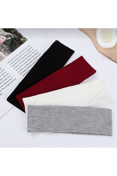 BERG ATELIER 4-Piece Cotton Non-Slip Hair Band - Does Not Cause Sweat