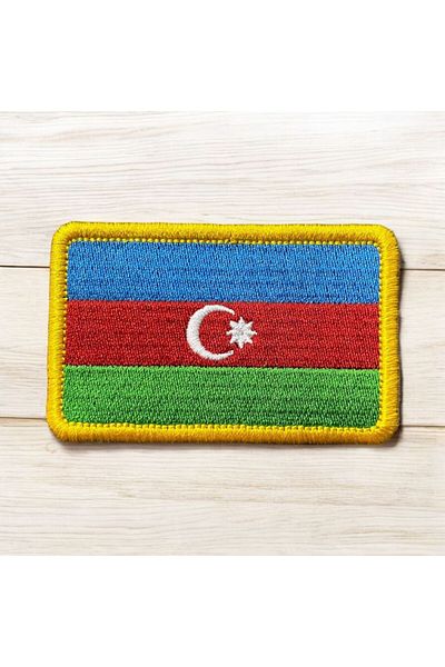 Ex Patch Patch Drapelul Azerbaidjanului Peç Arma 8 X 5 Cm