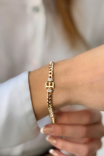 ES GOLD E Harfli Altın Bileklik