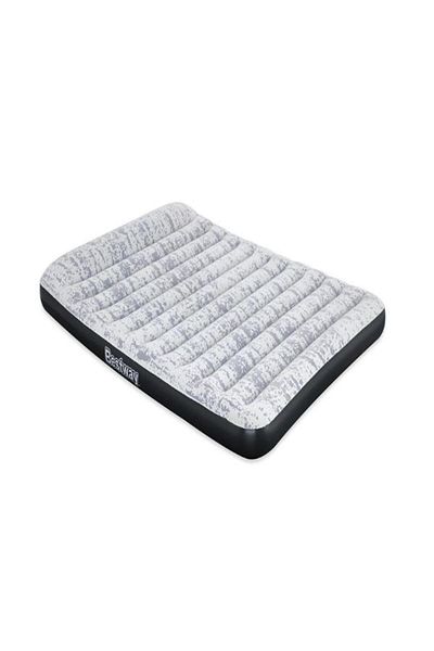 BESTWAY Tritech Airbed Queen Fashion Flock Built-in AC Pump 203cm x 152cm x 30cm  26-67836