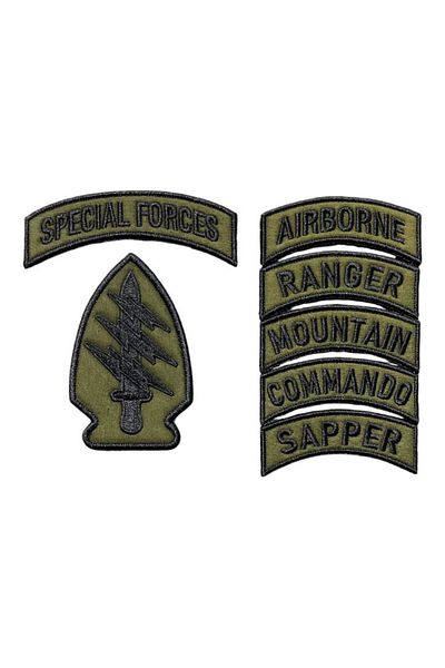 Ex Patch Set de patch-uri tactice pentru forțele speciale 11 X 3,5 cm, 10 X 6, 8 X 3 cm