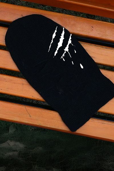Köstebek Black Scarred Face Snow Mask