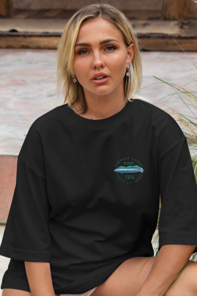 cc collection Tricou supradimensionat cu imprimeu Aırshıptours