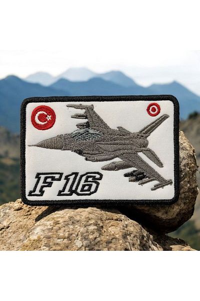 Ex Patch F16 Avion de luptă Peçi Broderie Patch 10 X 6 Cm