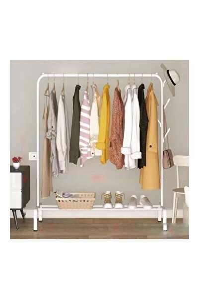 Primo Plus White metal clothes hanger organizer and clothes holder