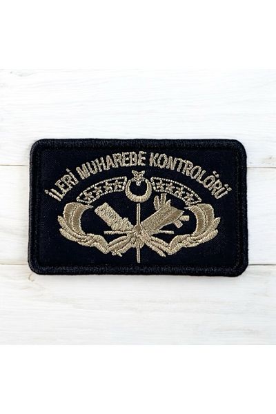 Ex Patch Black Ground Forward Combat Brogue Veil - 8x5 Cm