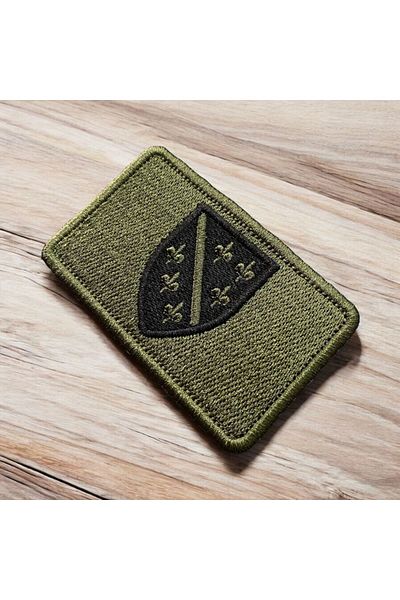 Ex Patch Fundal kaki Bosnia și Herțegovina 92-98 Steagul Peç Cresta 8 X 5 Cm