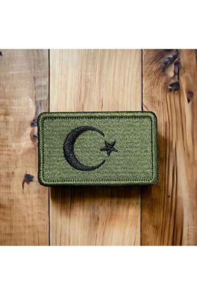 Ex Patch Haki Renk Türk Bayrağı Patch Arma 8 X 5 Cm