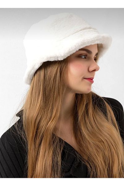 AYGÜN Plush Bucket Bucket Hat for Woman