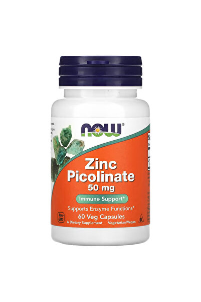 Now Foods بيكولينات الزنك 50 مجم 60 كبسولة نباتية (50 مجم لكل كبسولة)