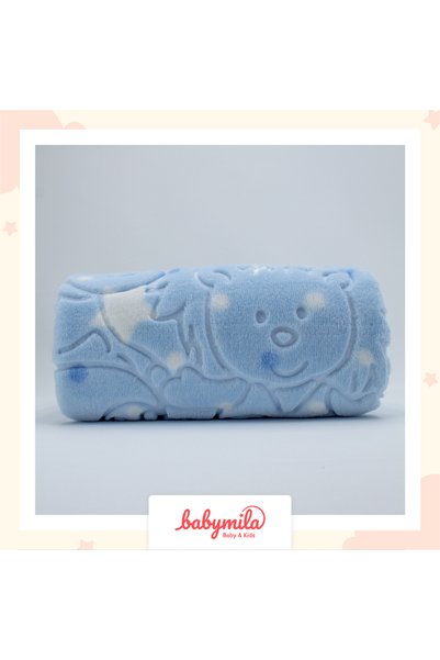 Merinos Blue Soft Plush Baby Blanket - Newborn Blanket