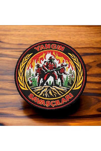 Ex Patch Fire Fighters Firefighter Patch Peç Crest - 10 Cm