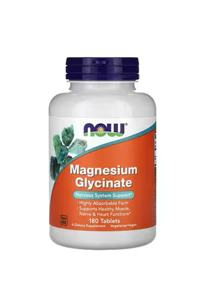 Now Foods جليسينات المغنيسيوم 180 قرص