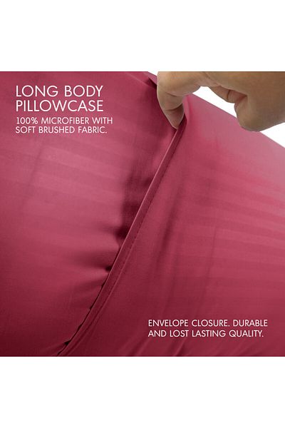Hotel Linen Klub Ultra Soft Body Pillow with  Pillowcase- Long Side Sleeper Pillow For Use During Pregnancy