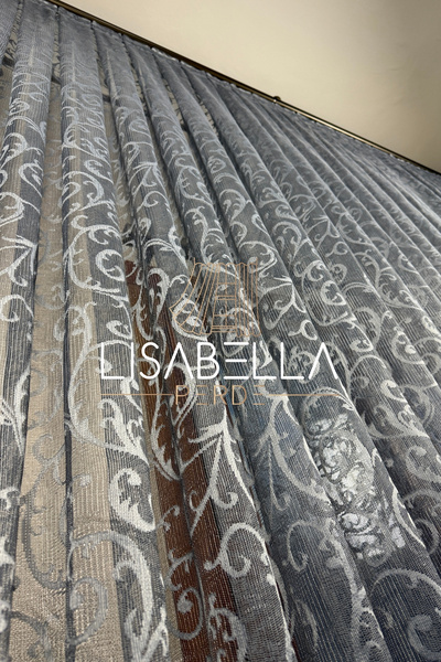 LisabellaHome Антрацитово-сіра велична тюлева штора – з рівним швом, без складок