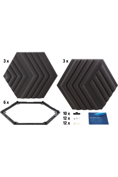 Elgato 10aaj9901 Wave Köpük Akustik Paneller Başlangıç Seti (SİYAH)