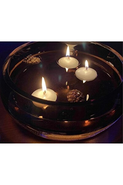 mislinapearls Dekoratif pinterest 6 lı yüzen mum beyaz