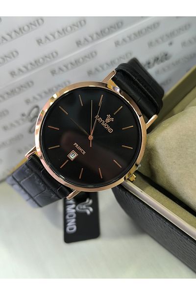 Raymond Classic Leather Men's Wrist Watch