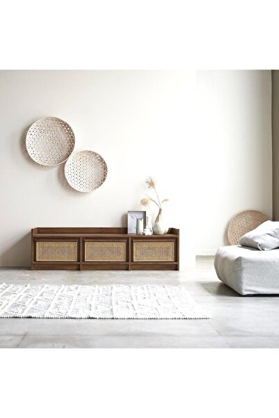ŞafakMobilya Ahşap Hazeran Çekmeceli Vintage Model Masif Tv Ünite