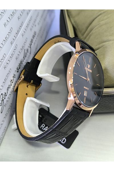 Raymond Classic Leather Men's Wrist Watch