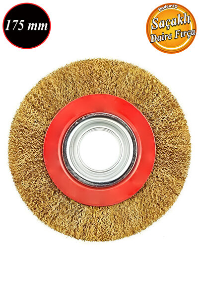 Badem10 Saçaklı Çanak Fırça 175 mm Pas Kir Toz Temizleme Metal Temizlik Fırçası