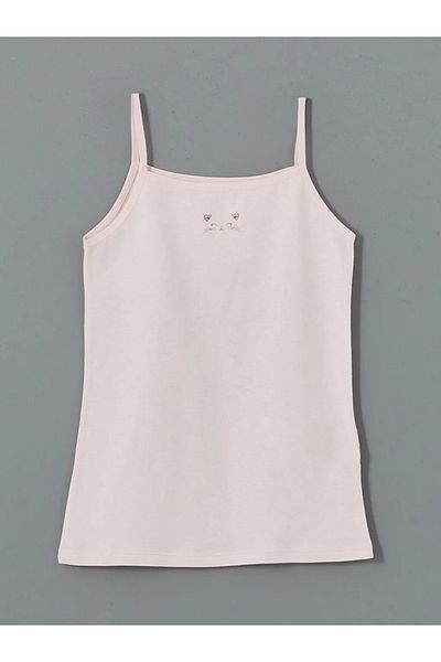 LC Waikiki Lcw Kids Pink Square Neck Girls' Undershirt Set of 2