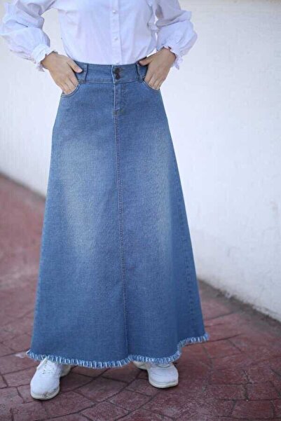 Neways Σκούρο μπλε τζιν φούστα - Μοντέλο 2252