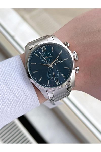 Wesse Steel Band Inner Functions Active 5 Atm Water Resistant Men's Wrist Watch Ew. 205305 -Lg