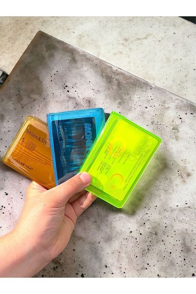 Gempo Διαφανές Unisex Πορτοφόλι 3 τεμαχίων Minimal Cardholder Πορτοφόλι Πιστωτικής κάρτας Σετ 3 τεμαχίων 3 χρωμάτων