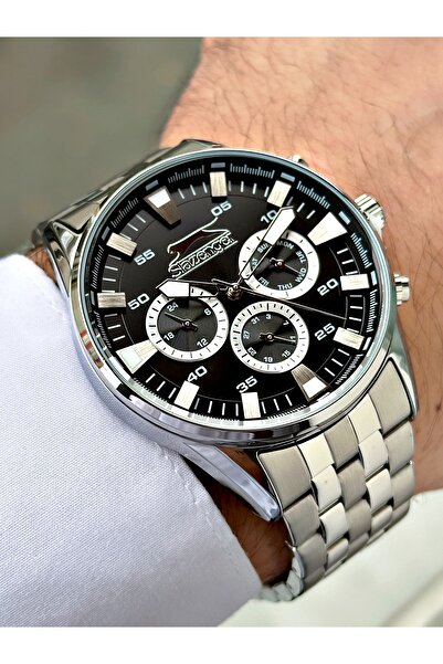 Slazenger Fonksiyonlu Gümüş Renk Çelik Kordon Erkek Kol Saati 2231.03